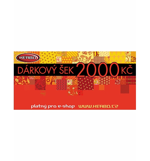 Dárkový šek pro e-shop 2000 Kč -  - DÁRKOVÝ ŠEK E-SHOP PRODEJ