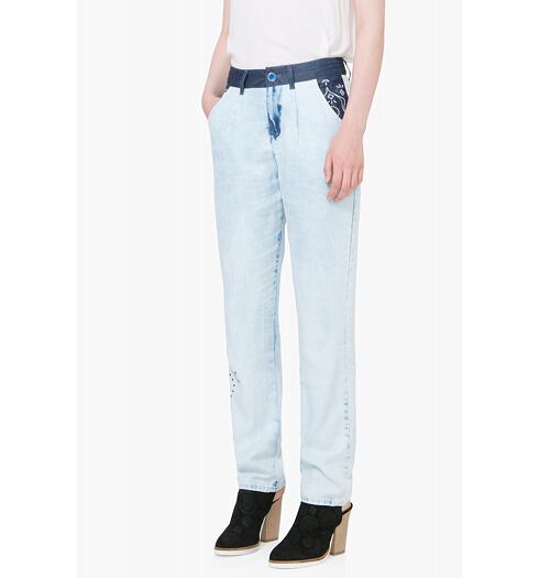 Dámské jeans DESIGUAL RISITA 5179 DENIM BLEACH - DESIGUAL - 73D2JC8 5179 DENIM_RISITA