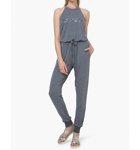 Dámské kalhoty DESIGUAL LUCY 2008 GRIS PLOMO - DESIGUAL - 73P2YF0 2008 PANT_LUCY
