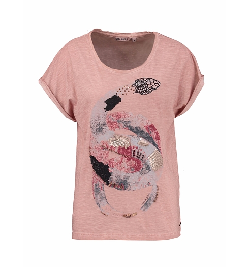 Dámské triko GARCIA T-shirt 2409 nude blush - GARCIA - H70205 2409 ladies T-shirt