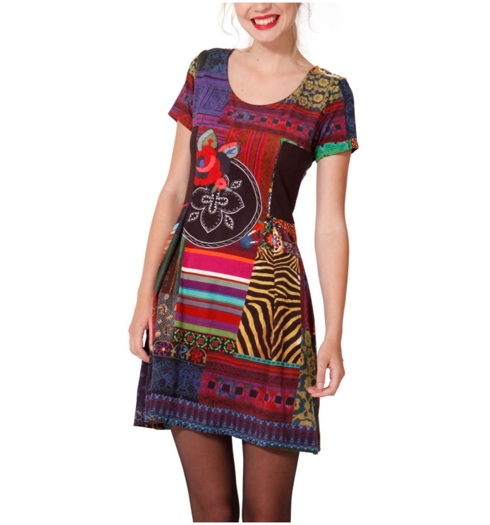 Dámské šaty DESIGUAL 38V2878 6016 VEST_ASTURIAS SLEVA 6016 - DESIGUAL - 38V2878 6016 VEST_ASTURIAS SLEVA