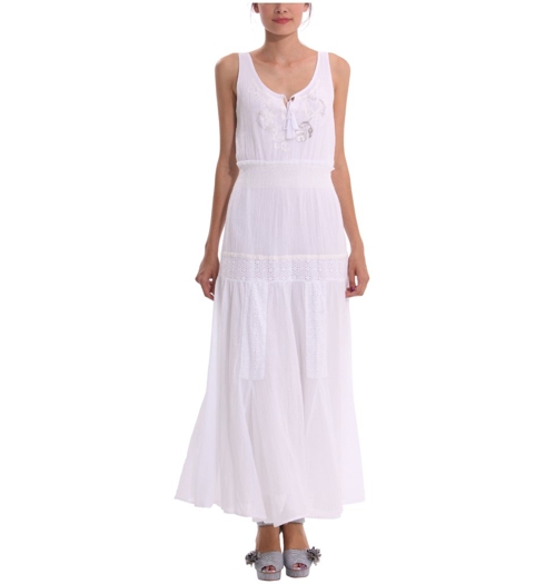 Dámské šaty DESIGUAL TENERIFE 1000 BLANCO - DESIGUAL - 42V2064 1000 VEST_TENERIFE