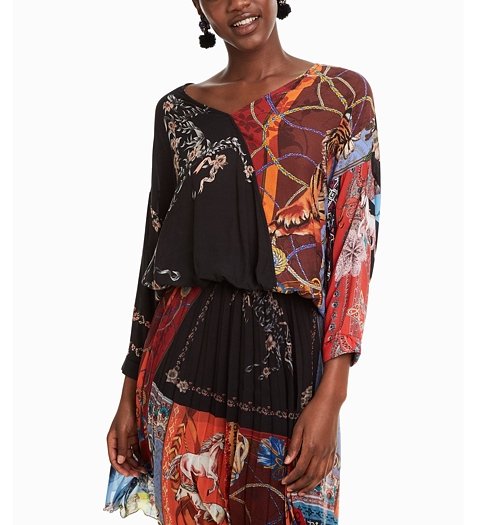 Dámská halenka DESIGUAL LÚA 9019 - DESIGUAL - 18WWBW73 9019 BLUS LÚA