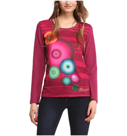 Dámské triko DESIGUAL TS_DIANE 3063 ROSA PRIMULA - DESIGUAL - 46T2519 3063 TS_DIANE