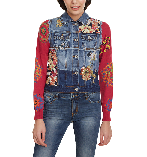 Dámská bunda DESIGUAL LINZ 5161 DENIM MEDIUM DARK - DESIGUAL - 19WWED43 5161 CHAQ_LINZ