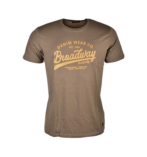 Pánské triko BROADWAY BROADWAY 80900 chcolade - Broadway - 20102271 80900 T-shirt BROADWAY