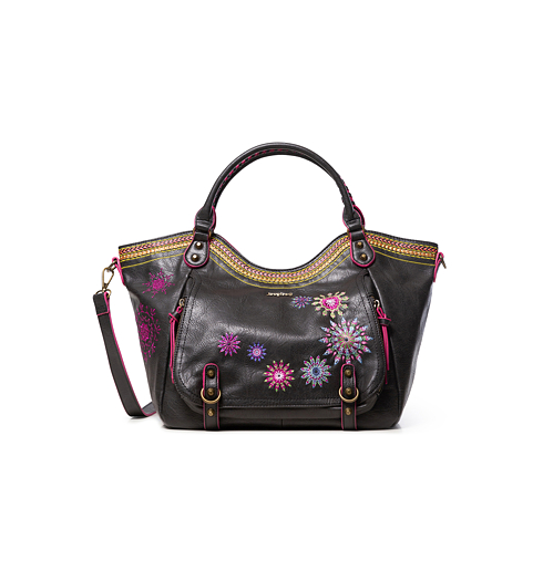 Dámská kabelka DESIGUAL BOLS_ADA ROTTERDAM 6044 DARK BROWN - DESIGUAL - 20SAXPAE 6044 BOLS_ADA ROTTERDAM