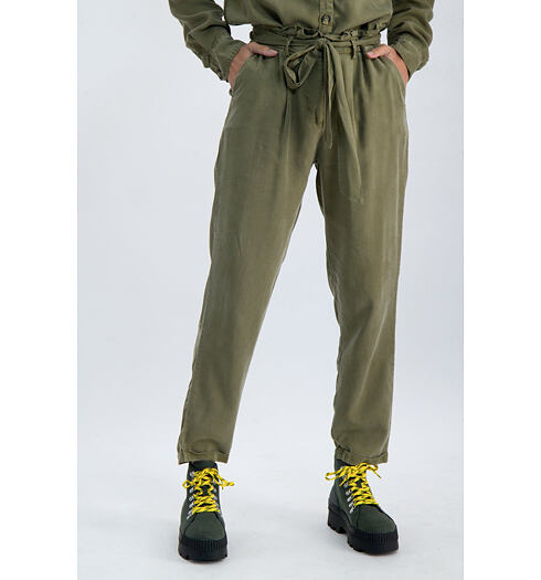 Dámské kalhoty GARCIA ladies pants 3297 olive green - GARCIA - M00112 3297 ladies pants