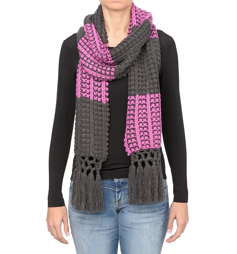 Dámská šála CHRISTA PROBST 37400/0 LADIES SCARF anthra mel anthra mel - Christa Probst - 37400/0 LADIES SCARF anthra mel