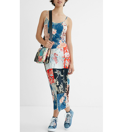 Dámské šaty DESIGUAL MATSUE 4050 PETER GREEN - DESIGUAL - 21WWVK63 4050 VEST_MATSUE