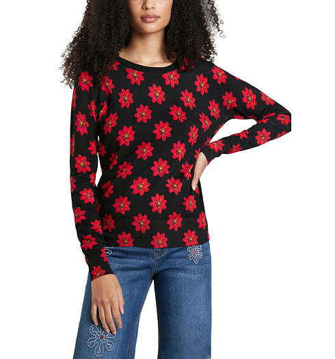 Dámský svetr DESIGUAL NICARAGUA 3001 FRESA - DESIGUAL - 21WWJF82 3001 JERS_NICARAGUA
