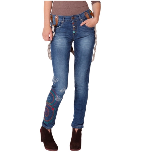Dámské jeans DESIGUAL 39D2687 5053 DENIM_VERTIG 5053 DENIM MEDIUM WASH - DESIGUAL - 39D2687 5053 DENIM_VERTIG