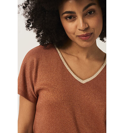 Dámská halenka GARCIA S20004 3384 ladies T-shirt 3384 arabian spice - GARCIA - S20004 3384 ladies T-shirt
