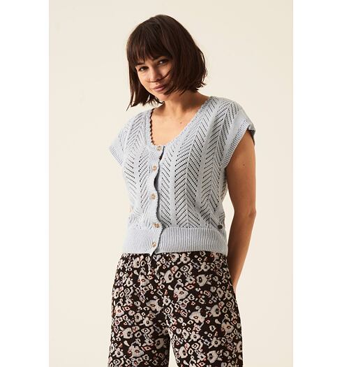 Dámský svetr GARCIA ladies cardigan 5152 blue cloud - GARCIA - S20050 5152 ladies cardigan