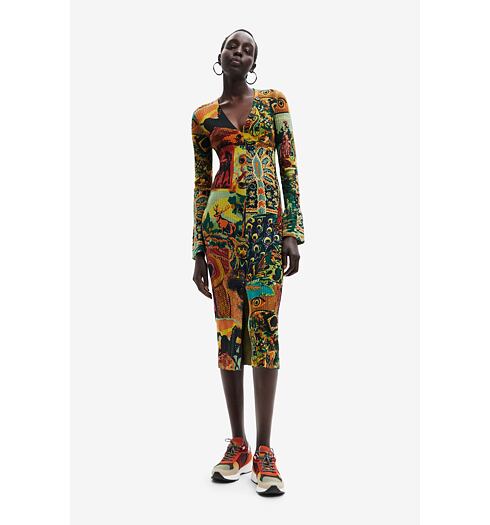 Dámské šaty DESIGUAL UNIVERSE 9019 TUTTI FRUTI - DESIGUAL - 22WWVF03 9019 VEST_UNIVERSE