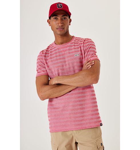 Pánské triko GARCIA mens T-shirt ss 4631 salsa - GARCIA - D31205 4631 mens T-shirt ss