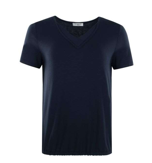 Dámské tričko HAJO D Blousonform 609 marine - HAJO - 19569 609 D Shirt Blousonform uni V-Neck