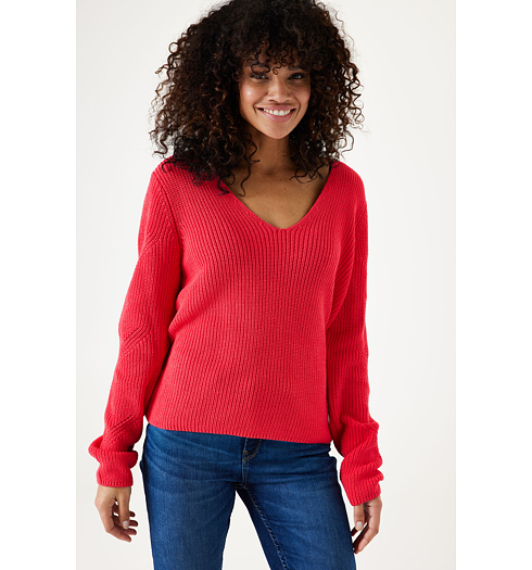 Dámský svetr GARCIA ladies pullover 6333 deep pink - GARCIA - Z0008 6333 ladies pullover