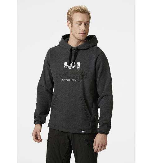 Pánská mikina HELLY HANSEN ARCTIC OCEAN HOODIE 980 EBONY MELANGE - Helly Hansen - 30361 980 ARCTIC OCEAN HOODIE