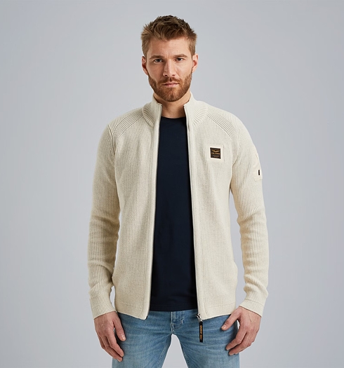 Pánský svetr PME Legend PKC2406351 7013 Zip jacket melange knit 7013 - PME LEGEND - PKC2406351 7013 Zip jacket melange knit