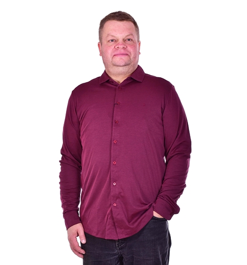 Pánská polokošile dl.ruk. Ragman Kent collar LS 620  BEERE - Ragman - 5444098 620 Kent collar, button through LS