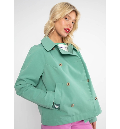 Dámská bunda Blutsgeschwister 001251-004 01461 Tiny Trench 01461 be bold green - Blutsgeschwister - 001251-004 01461 Tiny Trench