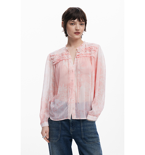 Dámská halenka DESIGUAL 25SWBW05 3035 BLUS ENIO 3035 RED - DESIGUAL - 25SWBW05 3035 BLUS ENIO