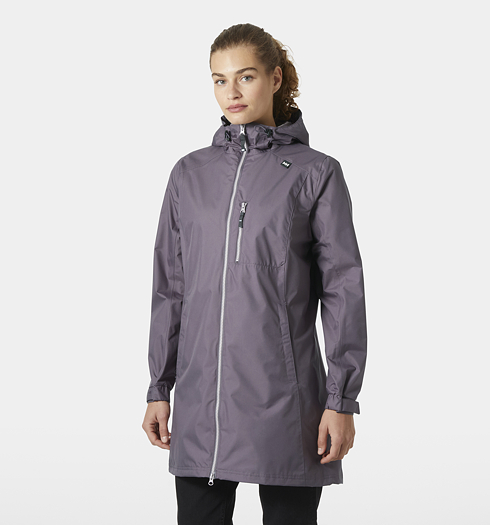 Dámský kabát HELLY HANSEN 55964 654 W LONG BELFAST JACKET 654 SMOKED PURPLE - Helly Hansen - 55964 654 W LONG BELFAST JACKET