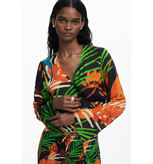 Dámská halenka DESIGUAL 25SWMW04 2000 SWIM BAHAMAS BLUS 2000 BLACK - DESIGUAL - 25SWMW04 2000 SWIM BAHAMAS BLUS