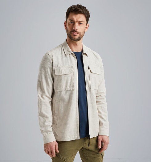 Pánská bundokošile PME LEGEND PSI2502228 7013 Long Sleeve Shirt 2 tone Slub 7013 - PME LEGEND - PSI2502228 7013 Long Sleeve Shirt 2 tone Slub