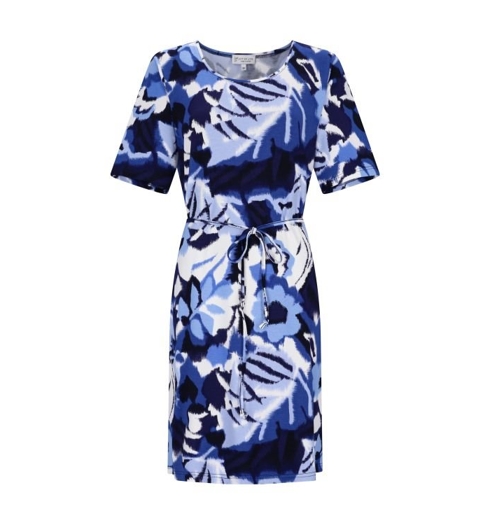 Dámské šaty HAJO 10538 609 D Kleid grafischer Blumendruck 609 marine - HAJO - 10538 609 D Kleid grafischer Blumendruck
