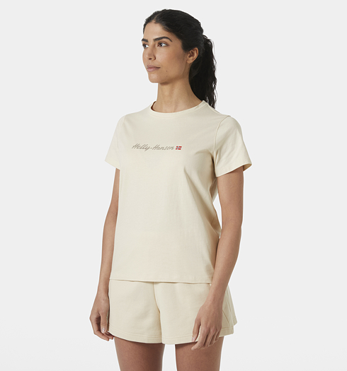 Dámské triko HELLY HANSEN 54592 34 W CORE GRAPHIC T-SHIRT 2.0 034 CREAM - Helly Hansen - 54592 34 W CORE GRAPHIC T-SHIRT 2.0