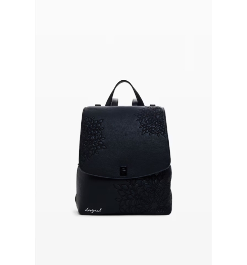 Dámský batůžek DESIGUAL 25WAKP19 2000 BACK SIERRA SUMY MINI STRAIGHT FLAP 2000 BLACK - DESIGUAL - 25WAKP19 2000 BACK SIERRA SUMY MINI STRAIGHT FLAP