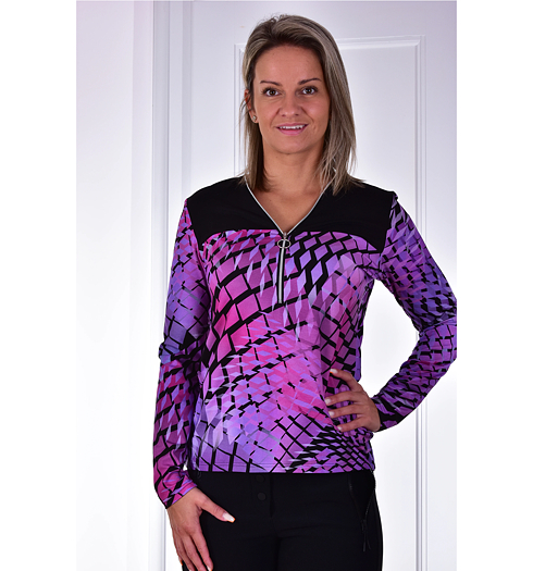 Dámská halenka SEIDEL Blusenshirt 1/1 Fialová - SEIDEL - C3043 58 Blusenshirt 1/1