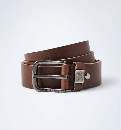 Pásek PME LEGEND Belt with metal buckle Hnědá - PME LEGEND - PBE2508962 771 Belt with metal buckle