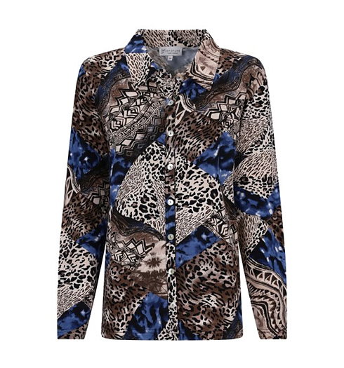Dámská halenka HAJO D Jerseybluse durchgehende KL Multicolor - HAJO - 10603 990 D Jerseybluse durchgehende KL