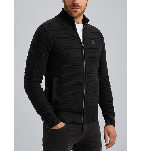 Pánský svetr PME LEGEND Cardigan with zipper closure Černá - PME LEGEND - PKC2509360 999 Cardigan with zipper closure
