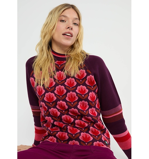 Dámský svetr Blutsgeschwister Cold Day War Červená - Blutsgeschwister - 001253-522 01880 Cold Day Warm Heart