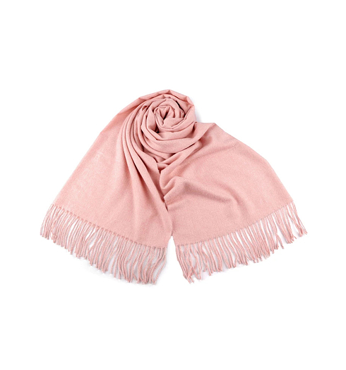 Šála-pléd KERBO Šátek-šála Růžová - KERBO - Šátek-šála s třásněmi 0938-3 70x190
