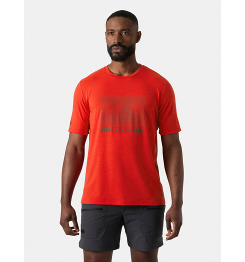 Pánské triko HELLY HANSEN HP RACE GRAPHIC T-SHIRT Červená - Helly Hansen - 34419 222 HP RACE GRAPHIC T-SHIRT