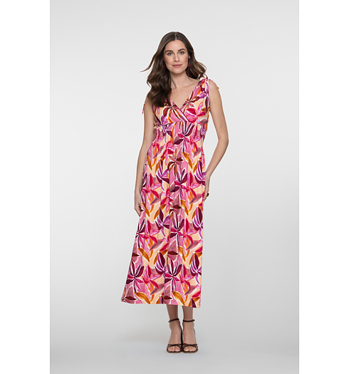 Dámské letní šaty Geisha Dress AOP Růžová - Geisha - 67155-60 MILA 380 Dress smock jersey AOP