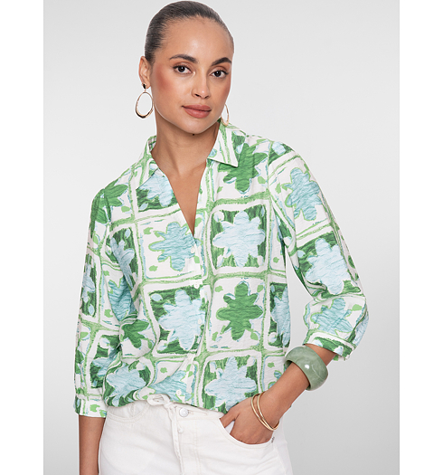 Dámská halenka Geisha blouse Zelená - Geisha - 63470-20 530 blouse