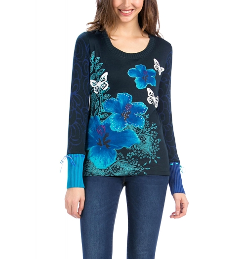 Dámské triko DESIGUAL TS_VERIONA 5001 MARINO - DESIGUAL - 57T24M7 5001 TS_VERIONA