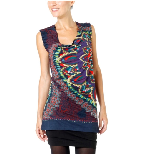 Dámské triko DESIGUAL 29T2447 5001 TS_BEEMSTER SLEVA 40 5001 - DESIGUAL - 29T2447 5001 TS_BEEMSTER SLEVA 40