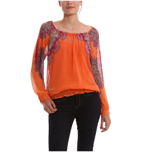 Dámské triko DESIGUAL BLUS ALIENA 1000 - DESIGUAL - 41B2306 3148 BLUS ALIENA