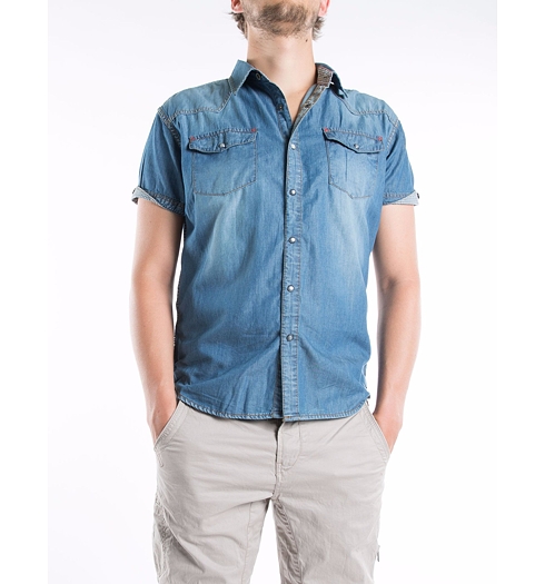 Pánská sportovní košile TIMEZONE Denim shortsleeve shirt 3940 - Timezone - 27-5020 3940 Denim shortsleeve shirt