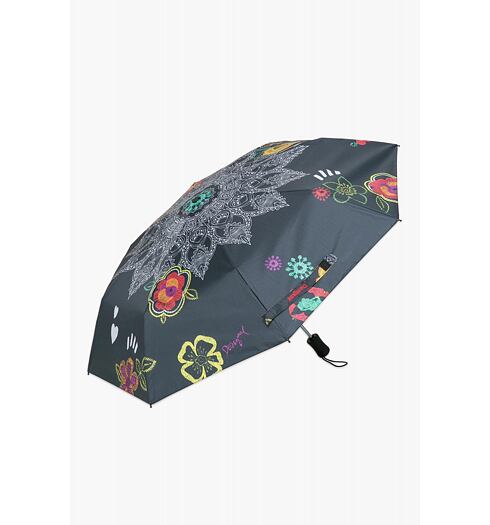 Dámský deštník DESIGUAL UMBRELLA WOW!! 2000 NEGRO - DESIGUAL - 72O9AA1 2000 UMBRELLA WOW!!