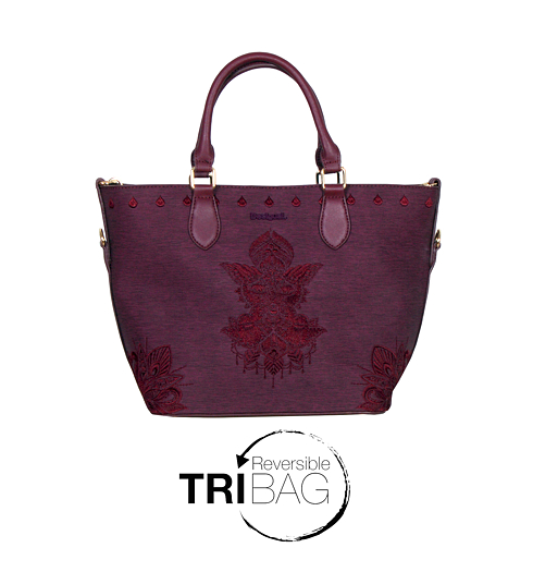 Dámská kabelka DESIGUAL FLORIDA SOFT MEHNDI 3068 GRANATE MEDIO - DESIGUAL - 17WAXPCD 3068 BOLS_FLORIDA SOFT MEHNDI