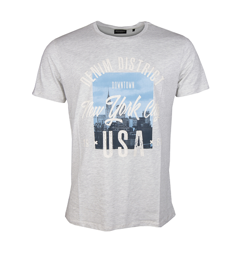 Pánské triko BROADWAY EWAN M74 703M1 ghost grey - Broadway - 20101289 703M1 EWAN T-SHIRT