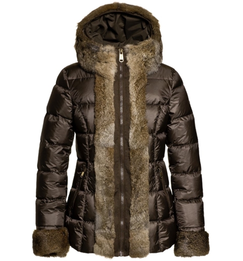 Dámská zimní bunda GOLDBERGH Jacket(real fur) 606 kahki - GOLDBERGH - GB 0610143/000 JACKET 606 real fur
